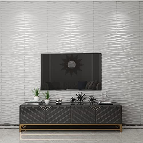Art3d Panneau mural 3D ondulé en PVC blanc mat pour décoration murale d'intérieur dans salon et chambre
Art3d Panneau mu