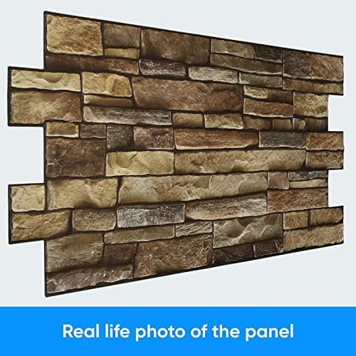 Grace LTD Panneaux Muraux 3D en Plastique PVC Marron pour Salles de Bain |6 m2