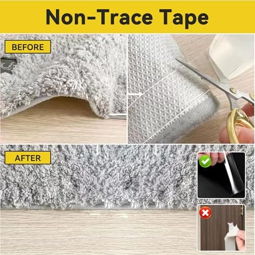Rhumooay 3 mètres ruban adhésif double face extra fort, 2 mm, amovible, non marquant, lavable, 20 mm, tapis/mur photo/cu