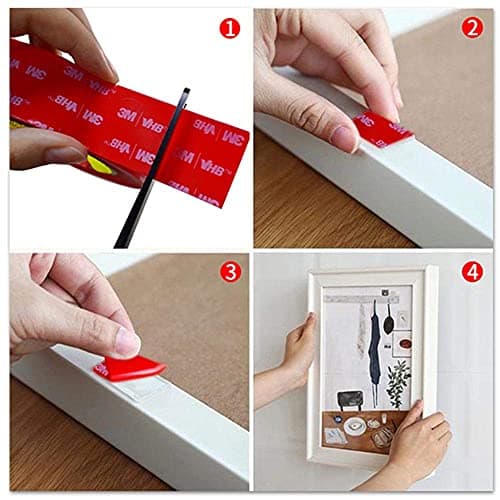 3M Double Face Transparent Ruban Adhésif Extra Fort, Imperméable & Résistant aux HT Températures pour Décoration & Fixat