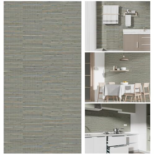SINGULARWOOD Lot de 4 panneaux muraux en bambou pour décoration d'intérieur et traitement de plafond, revêtement mural W