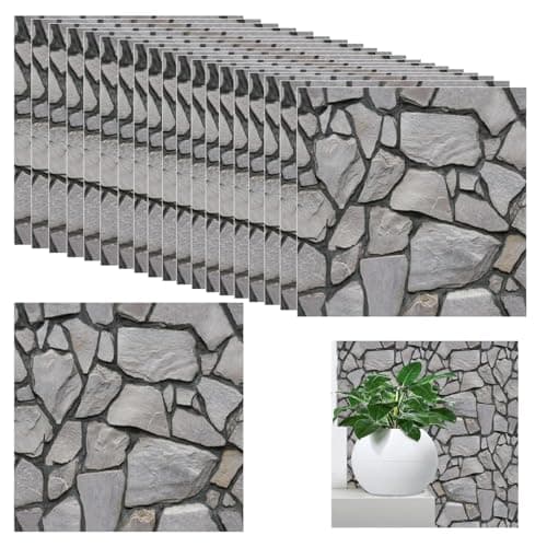 Lot de 20 Papier Peint 3D Brique Adhésif Murale Populaires aux États-Unis, Dalle PVC Adhesive Murale pour Décoration Int