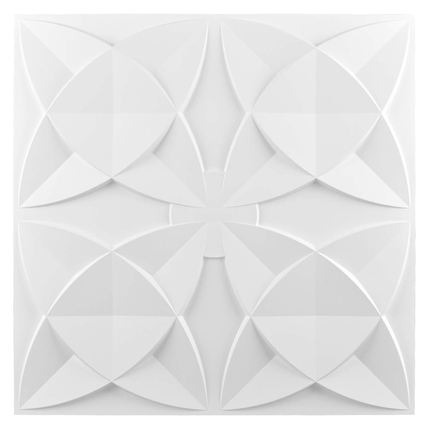 Art3d Lot de 12 dalles décoratives de plafond suspendues Blanc floral pour salon moderne de 5,1 x 5,1 cm trendy