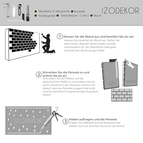 ZODEKOR Lot de 10 panneaux muraux 3D en polystyrène expansé, Aspect bois, Pour le salon et la chambre à coucher