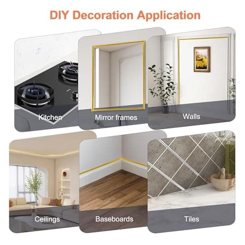 JUNART PVC Baguette de Finition Argentée pour Murs et Plafonds - Décoration Murale Flexible (600cm)
