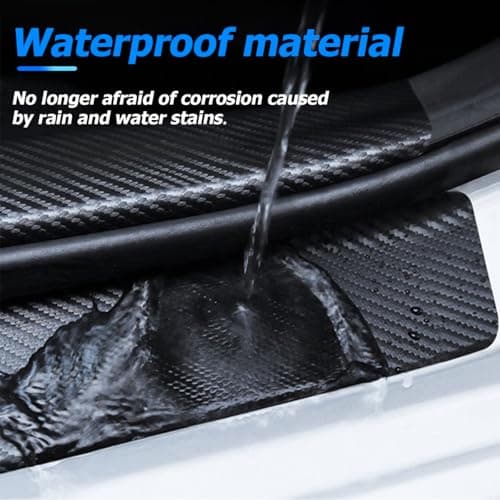 CGEAMDY 4 Pièces Protection Seuil Porte De Voiture Universel, Accessoire Protection Auto Pour Automobiles, Fibre Carbone