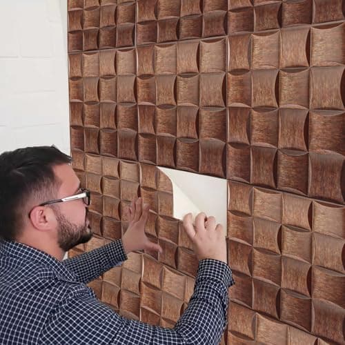 LOPYXBR Panneaux muraux 3D Blancs + Lot de 20 Panneaux Muraux 3D en Polystyrène - Idéaux pour décoration de Plafond et M