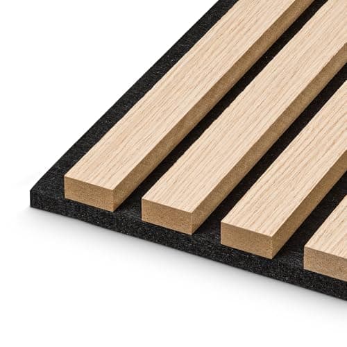 HAGEFOL® panneau acoustique bois gris 240x60cm - Paroi à lamelles 3D - Parfaite pour salles de réunion - Réduction de 30 — Chêne