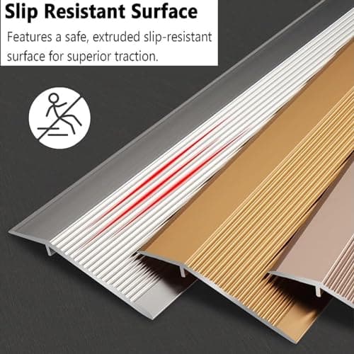 Rampe de seuil en Aluminium pour Fauteuil Roulant et Scooters - Antidérapante et adapté aux Portes de l'entrée - Flûte d