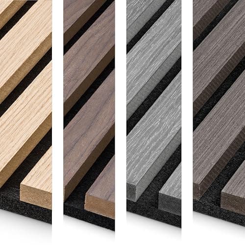 HAGEFOL® panneau acoustique bois gris 240x60cm - Paroi à lamelles 3D - Parfaite pour salles de réunion - Réduction de 30 — Motif