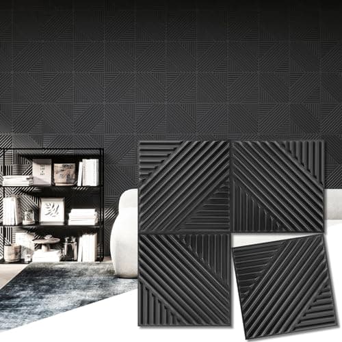 Art3d Lots de 33 panneaux muraux 3D pour décoration intérieure, panneaux texturés design pour salon & chambre, TV mural