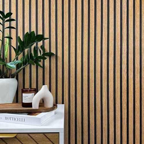 Papier peint bois marron modernes, acoustiques 3D, panneaux en bois scandinaves, naturels, fabriqués en Allemagne, 10,05