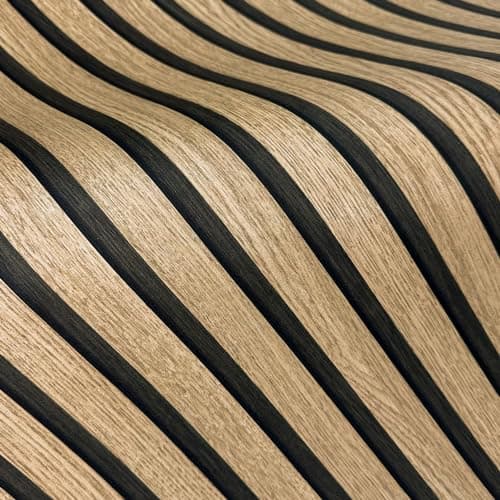 Papier peint bois marron modernes, acoustiques 3D, panneaux en bois scandinaves, naturels, fabriqués en Allemagne, 10,05