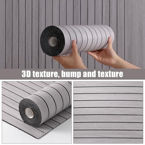 Panneaux muraux 3D autocollants pour décoration intérieure - Gris clair - 40 cm x 300 cm - Acoustiques - Imperméables -