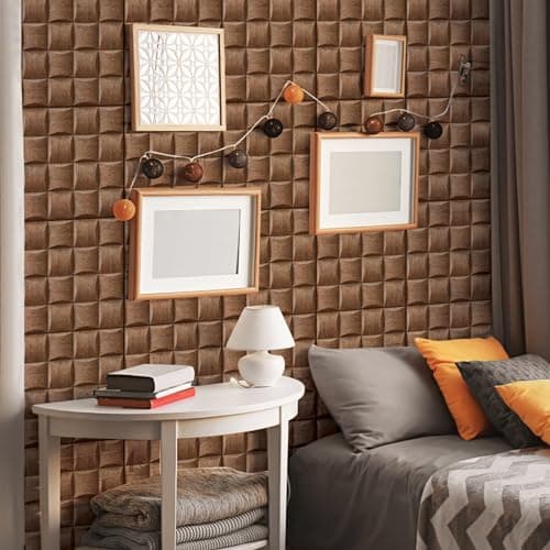 SZDianHai Lot de 10 autocollants muraux 3D bois - Décoration murale salon chambre - Peints à l'eau imperméables (30 x 30