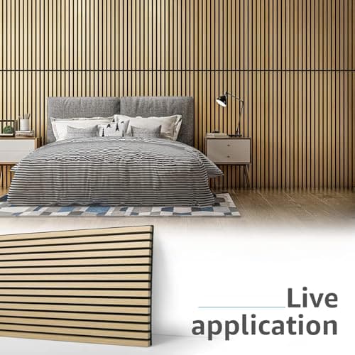Art3d Lot de 4 panneaux acoustiques 3D en chêne absorbant le bruit 2,88㎡ pour mur et plafond - Chêne noir