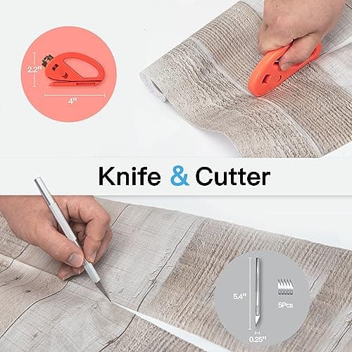Art3d Kit Covering : Kit d'outils pour l'application de papier peint - Outil professionnel pour la découpe et l'applicat