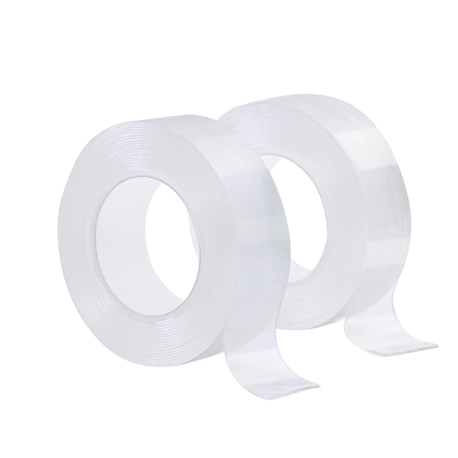 CiciIng Lot de 2 rouleaux de ruban adhésif double face extra fort transparent pour maison et voiture - Amovible et étanc