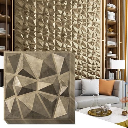 Art3d - Panneaux muraux 3D en PVC doré antique | Habitat intérieur | Salles de bain & chambres | Élégance & Facilité d'i