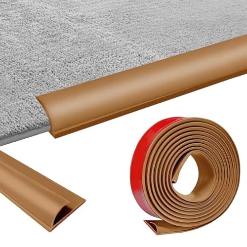 Bande de transition PVC autocollante pour tapis et sol en bois, profilé de transition autocollant de 3 mètres, bandes de — Marron Clair