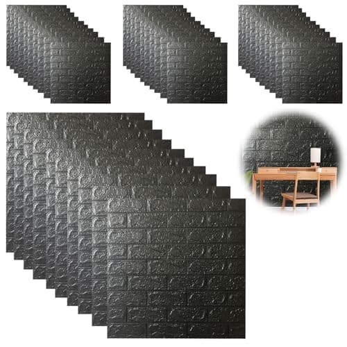 40 Pièces Papier Peint 3D Brique Adhésif Mural pour Séjour ou Garage, Dalle PVC Adhesive Murale, Panneau Revêtement Mura