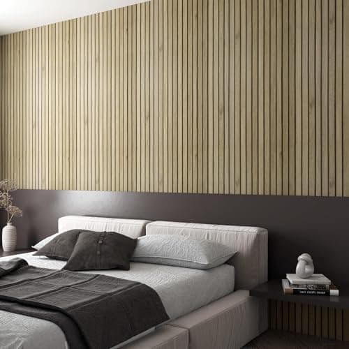 Decotalk Papier Peint Adhesif Mural Aspect Bois Effet 3D Amovible et Imperméable pour Salon et Chambre Concept Réalisé e
