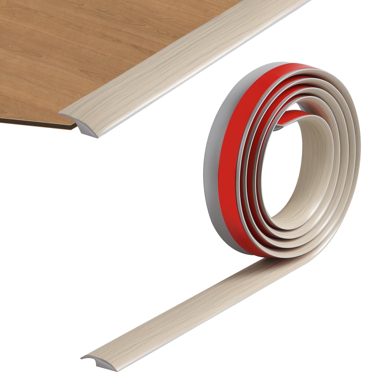 Bandes de Garniture de Porte de Tapis Gris pour Sol à Seuil (200cm) avec Moquette Hauteur de Transition Inférieure à 5 m