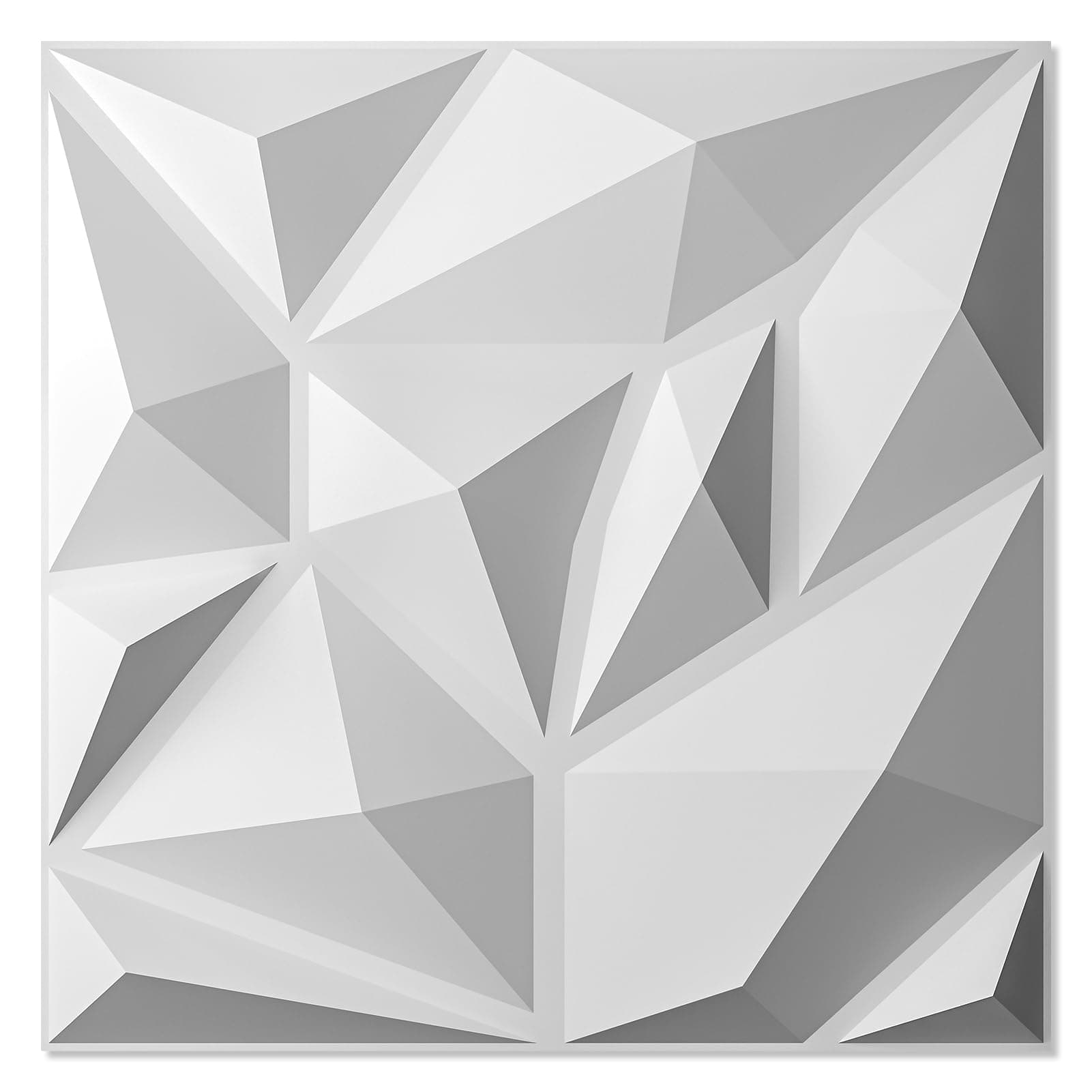 Art3d Lot de 20 panneaux muraux 3D blancs pour salon et jeux vidéo - PVC, 30 x 30 cm, décors trendy pour mur TV et décor