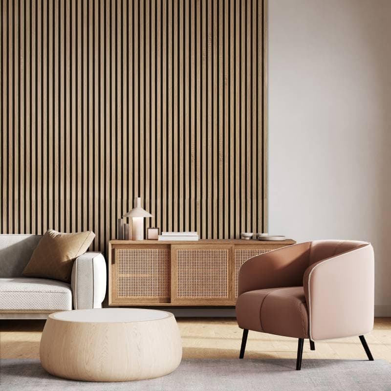 <think>

</think>

DECOON - Panneau Mural 3D en Bois Rigide 250 x 30 x 1,4 cm - Décor Chêne sur Fond Noir - Revêtement d