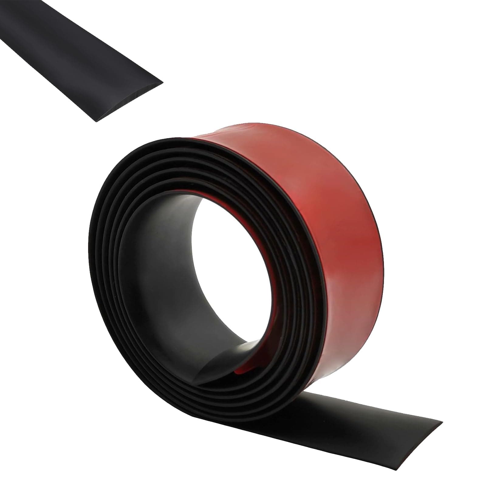 Profilé de Transition Autocollant PVC Noir, Plinthes de Transition 1,5m x 4cm, pour Sols de Pièces et Carrelages