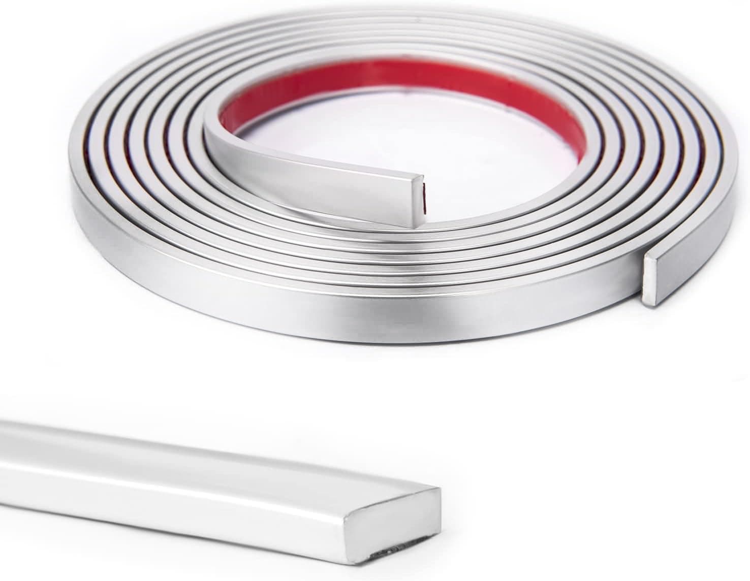 Moulure en vinyle flexible Art3d pour bords de carrelage mural et cadre de miroir, dosseret de cuisine en argent - 3 m -