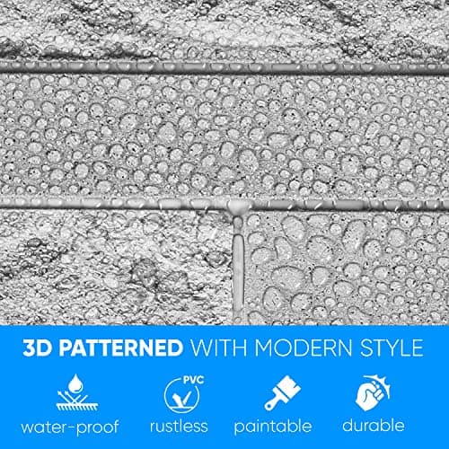 Panneaux muraux 3D en PVC argentés - Lot de 10 | Intérieur | Décoration murale | Éclairage atmosphérique | Taille 10x1m