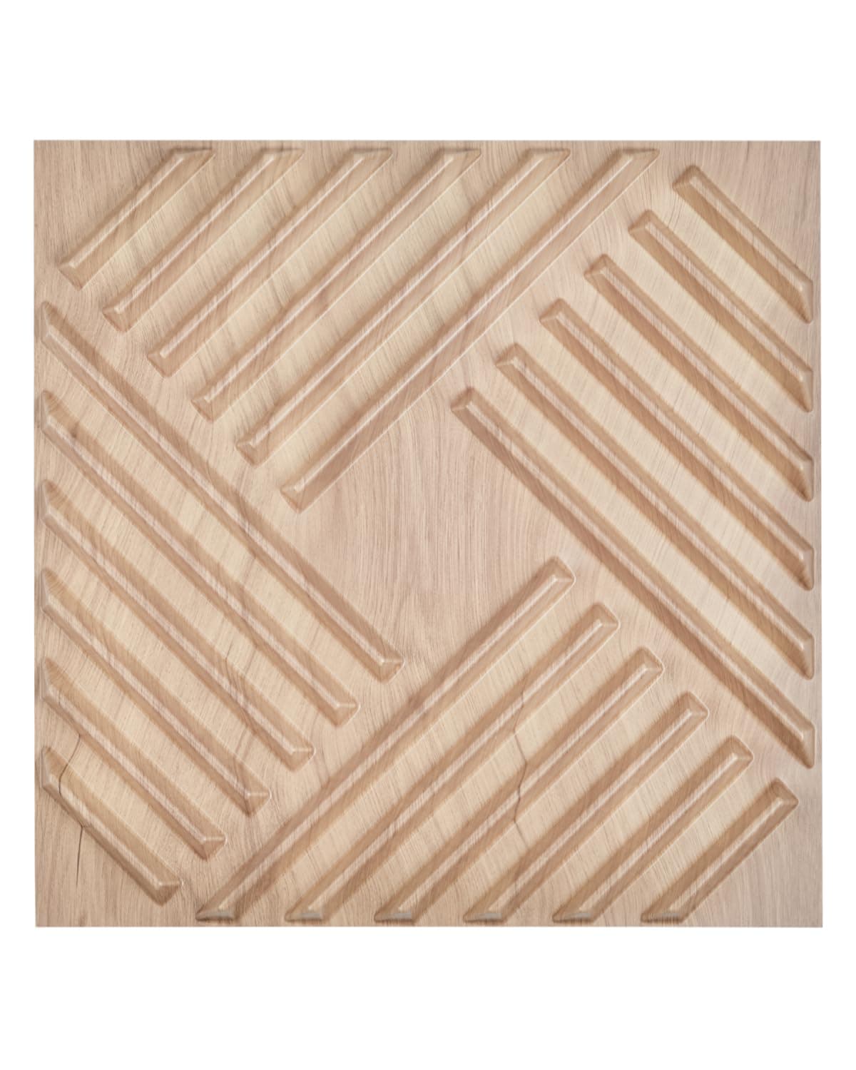 VEVOR Panneaux Muraux 3D Couleur Bois Clair pour Chambre et Salon - Déco Intérieure Moderne Minimaliste - 50x50 cm x 12