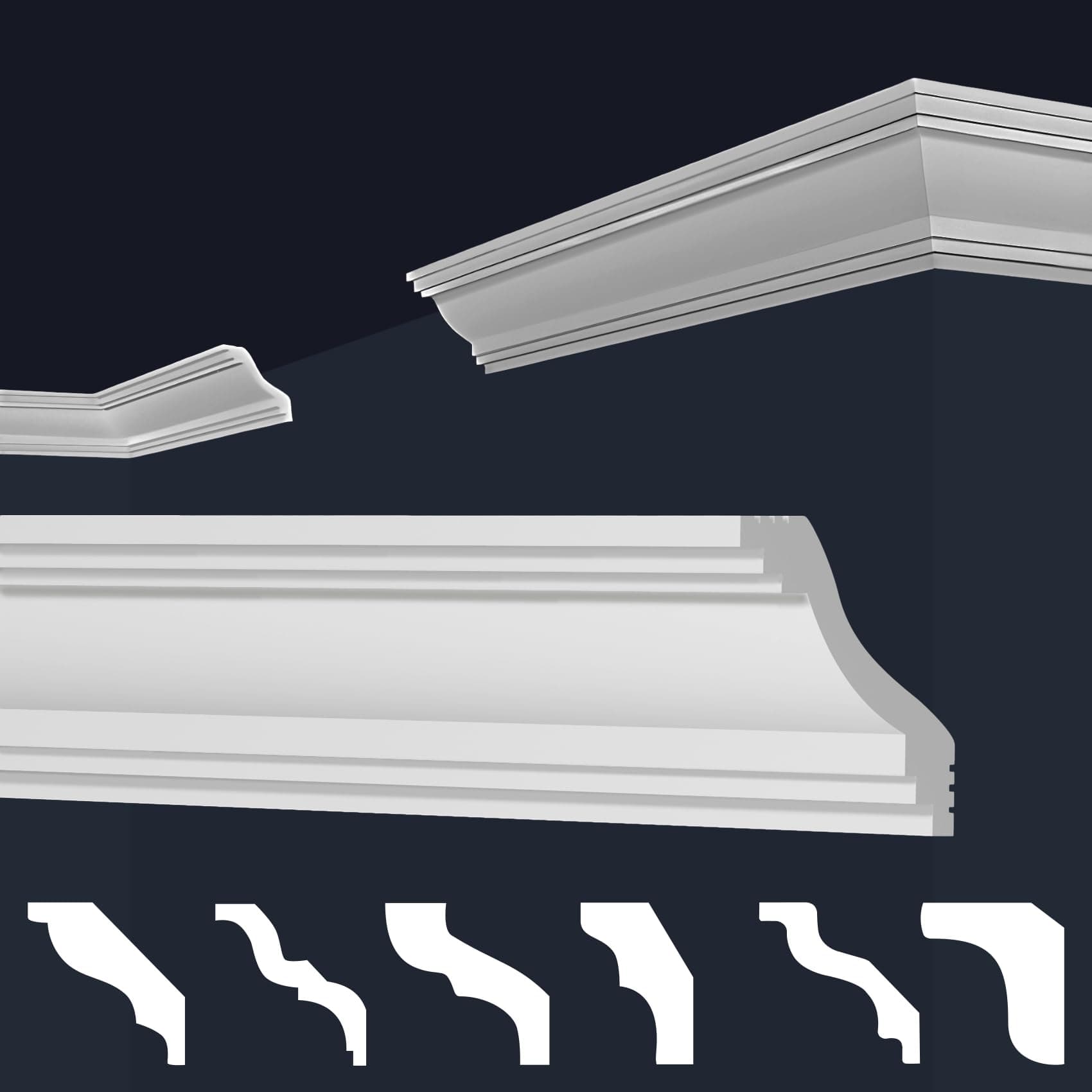 <think>
</think>
Moulures de plafond en polystyrène XPS Marbet - légères & robustes - design moderne - 2 mètres E-40-8