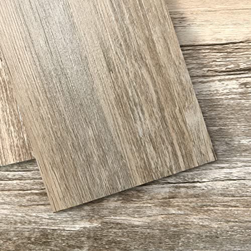 Art3d - Lot de 36 carrelage de sol en vinyle auto-adhésif pour surface rigide, Blanc délavé, 5 m² — Vieux Bois