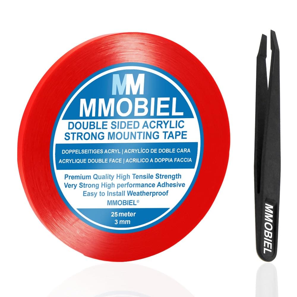 MMOBIEL Ruban adhésif double face acrylique perméable et amovible pour bricolage (Longueur : 25 m)
