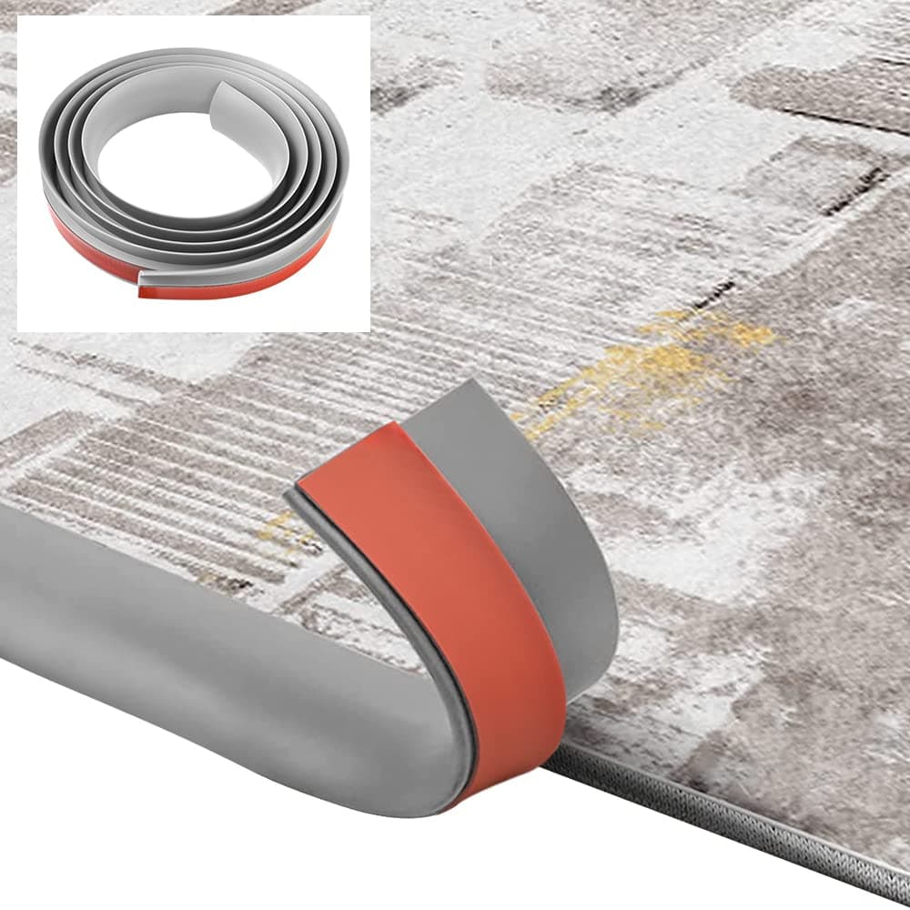 DIKEBAO Profilés de Transition Moquette Adhésifs pour Sol, Gris - 2m PvcVinyle Auto-adhésif pour Tapeçeries et Portes