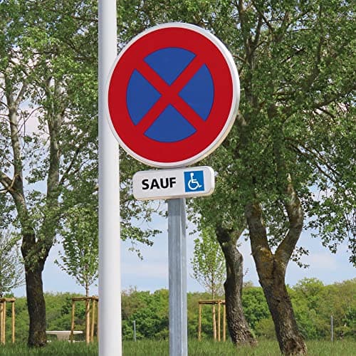 Kit Stationnement Handicapé PMR de Signalétique.biz + Panneau + Panonceau + Poteau + Fixation