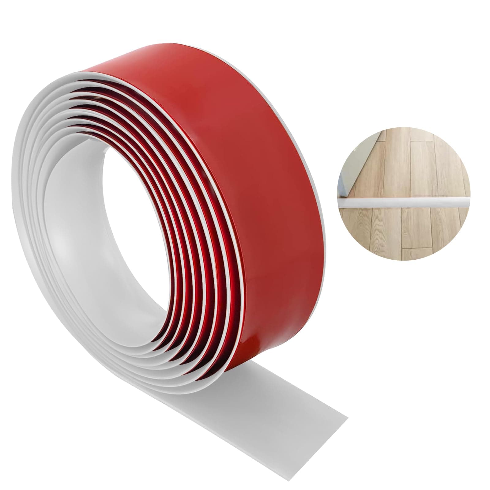 Barre de seuil vinyle adhésif 300 x 5 cm, pour couvrir les carreaux et les espaces entre stratifiés, avec adherance fort