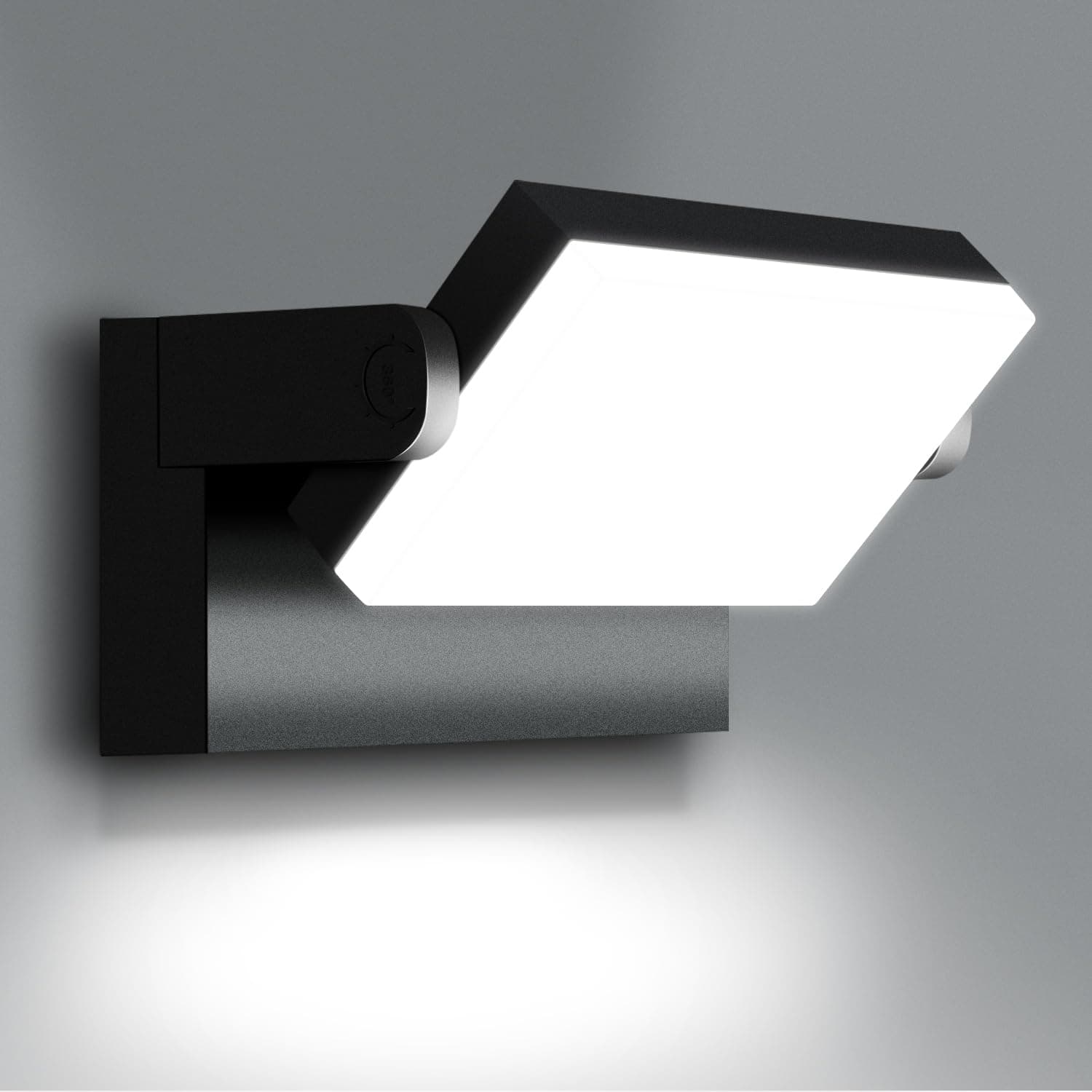 LEDMO 60W Applique Murale Extérieur/Intérieur Étanche IP65 pour Terrasse et Jardin avec Panneau LED Pivotant à 360°