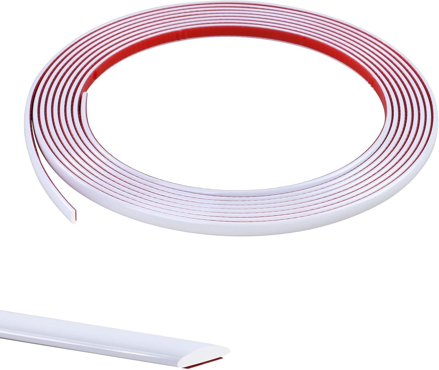 Moulure Décorative Autoadhésive 10mm Blanc pour Mur et Plafond | Bande Décoration Murale PVC