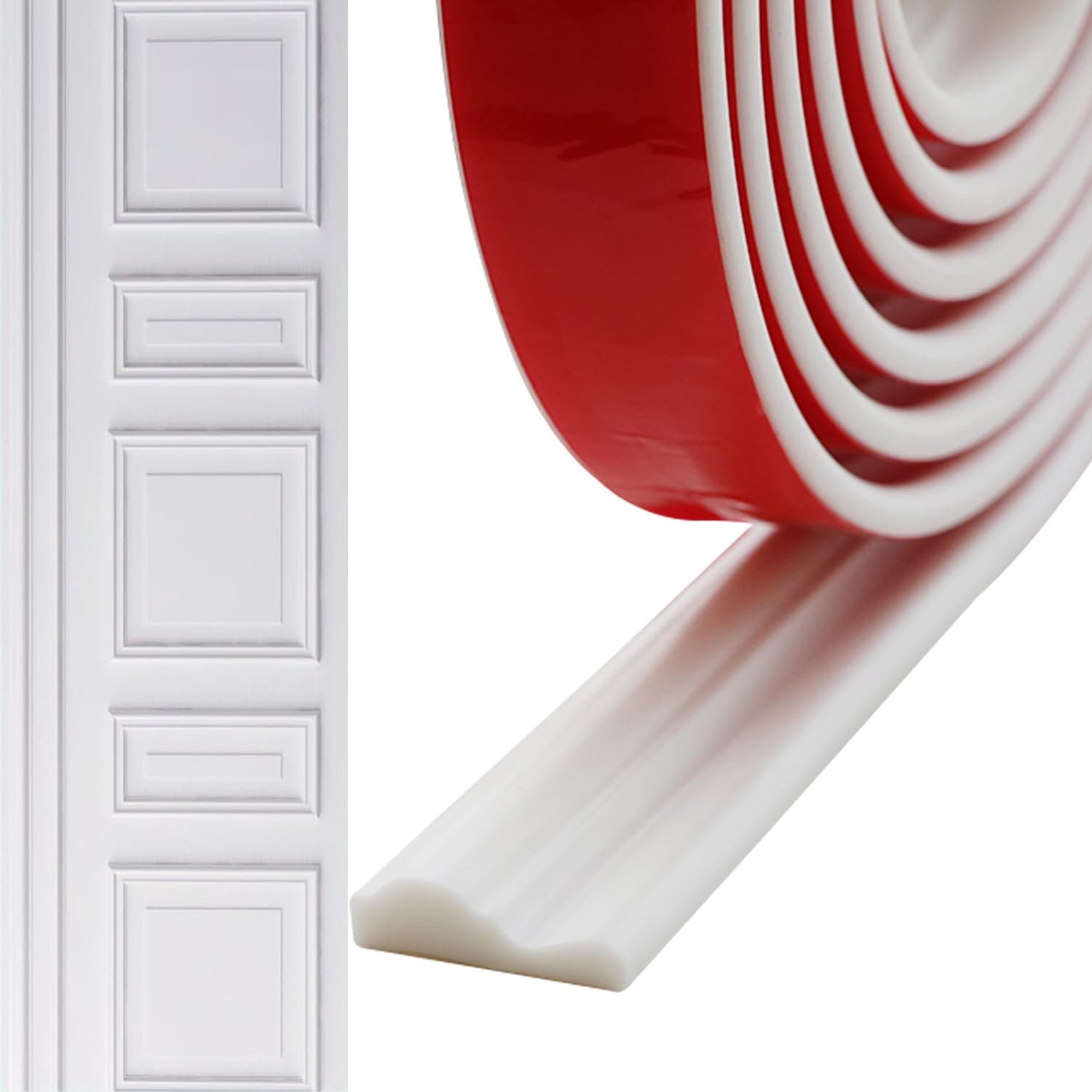 Moulure Murale Autocollante Blanc pour Carrelage, Miroir, Plafond, Sol, Panneau, Armoire (|7cm x 5)
Moulure Adhesive G