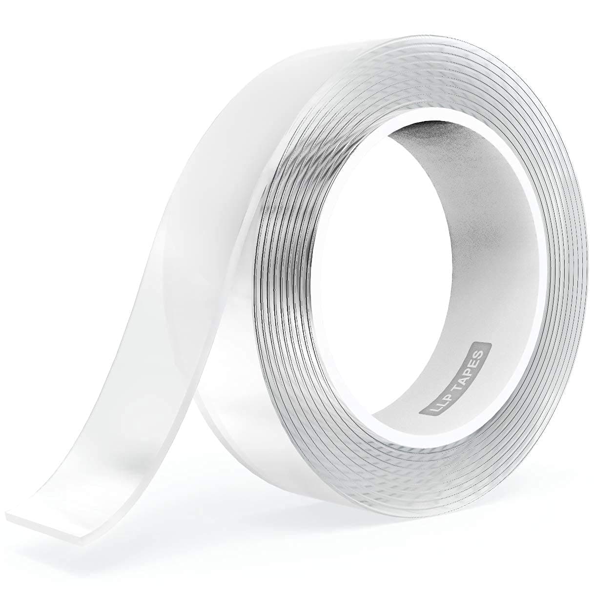 Ruban nano double face LLPT 2,5cm x 10m robuste et sans résidu pour le bureau, la maison et le magasin deco et affichage