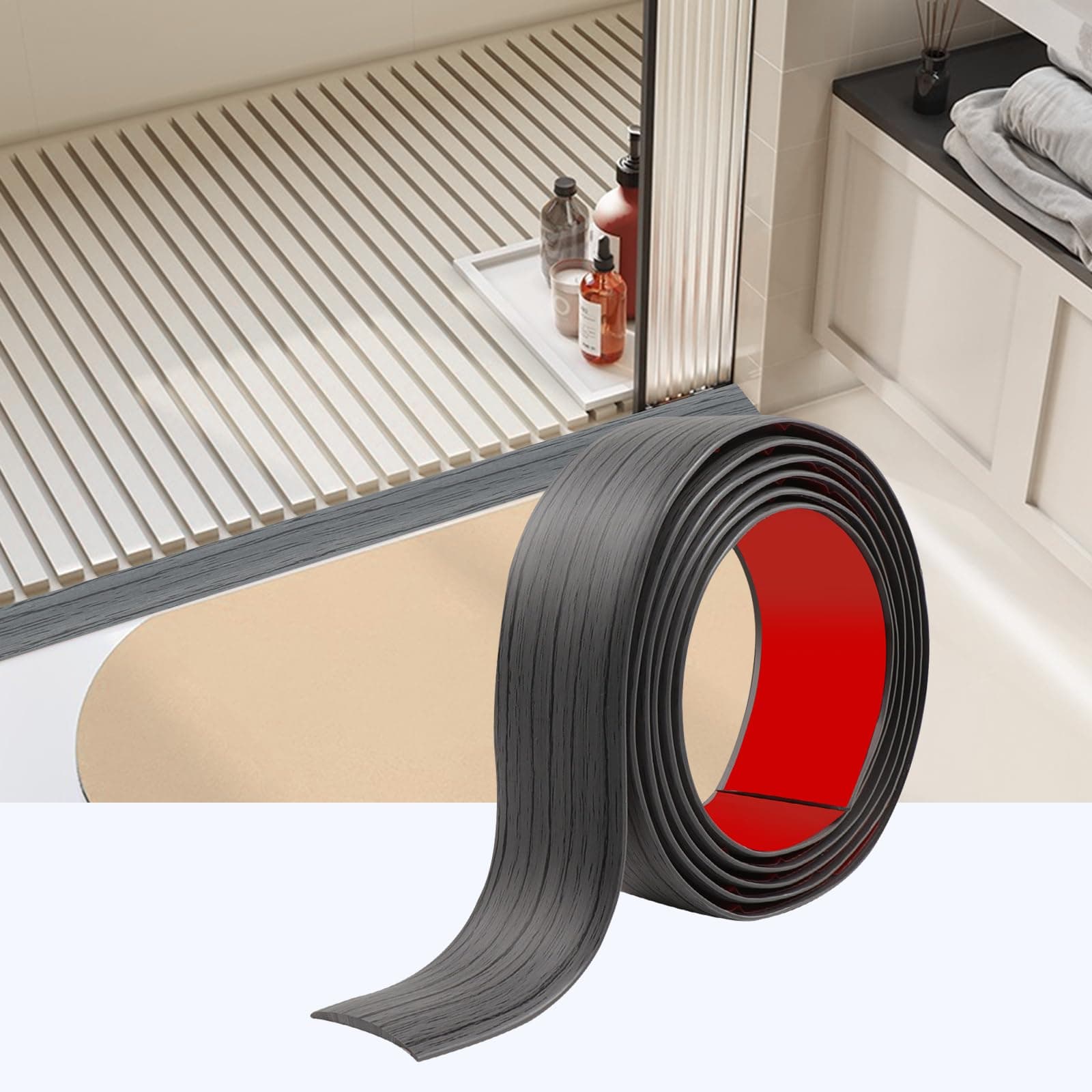Bande de Transition Autocollante Gris Foncé + Largeur 200cm * Hauteur 4cm + Utilisateurs Professionnels + Entrées de Mag
