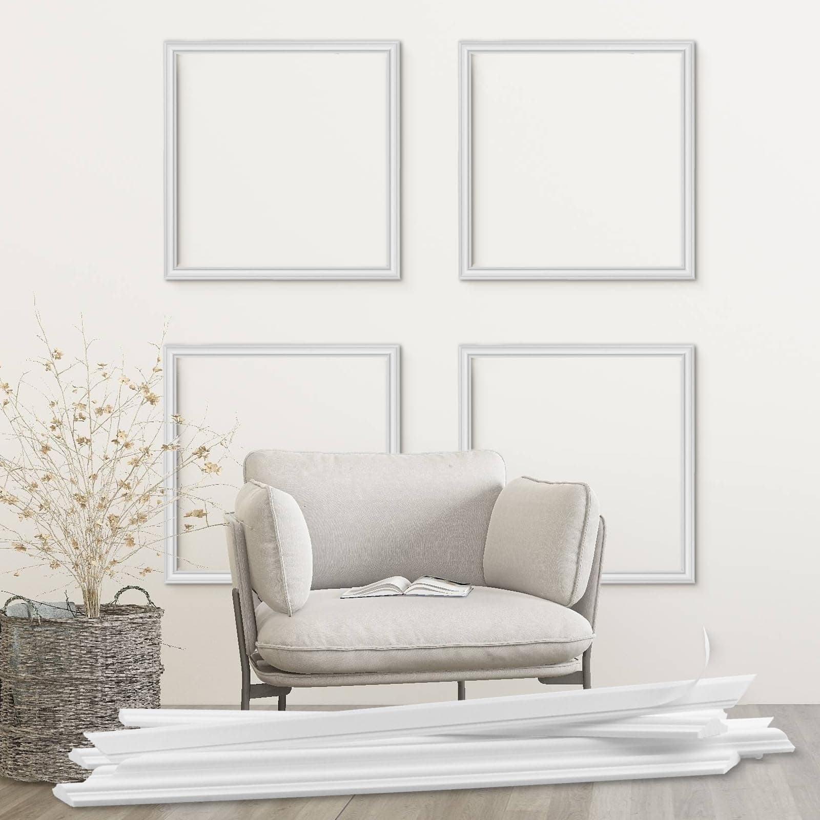Moulures Murales Prédécoupées 4 Sets | Intérieur | Décorateurs et Amateurs d'Art | Murs et Cadres de Porte | Design Uniq