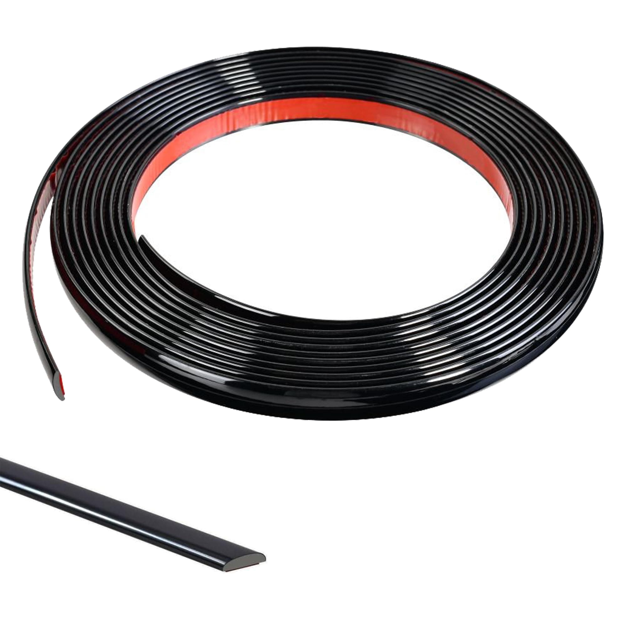 5M Moulure Décorative Autoadhésive Noir pour Mur et Plafond | Bande Décoration Murale PVC | Mittige Utilisation | Style