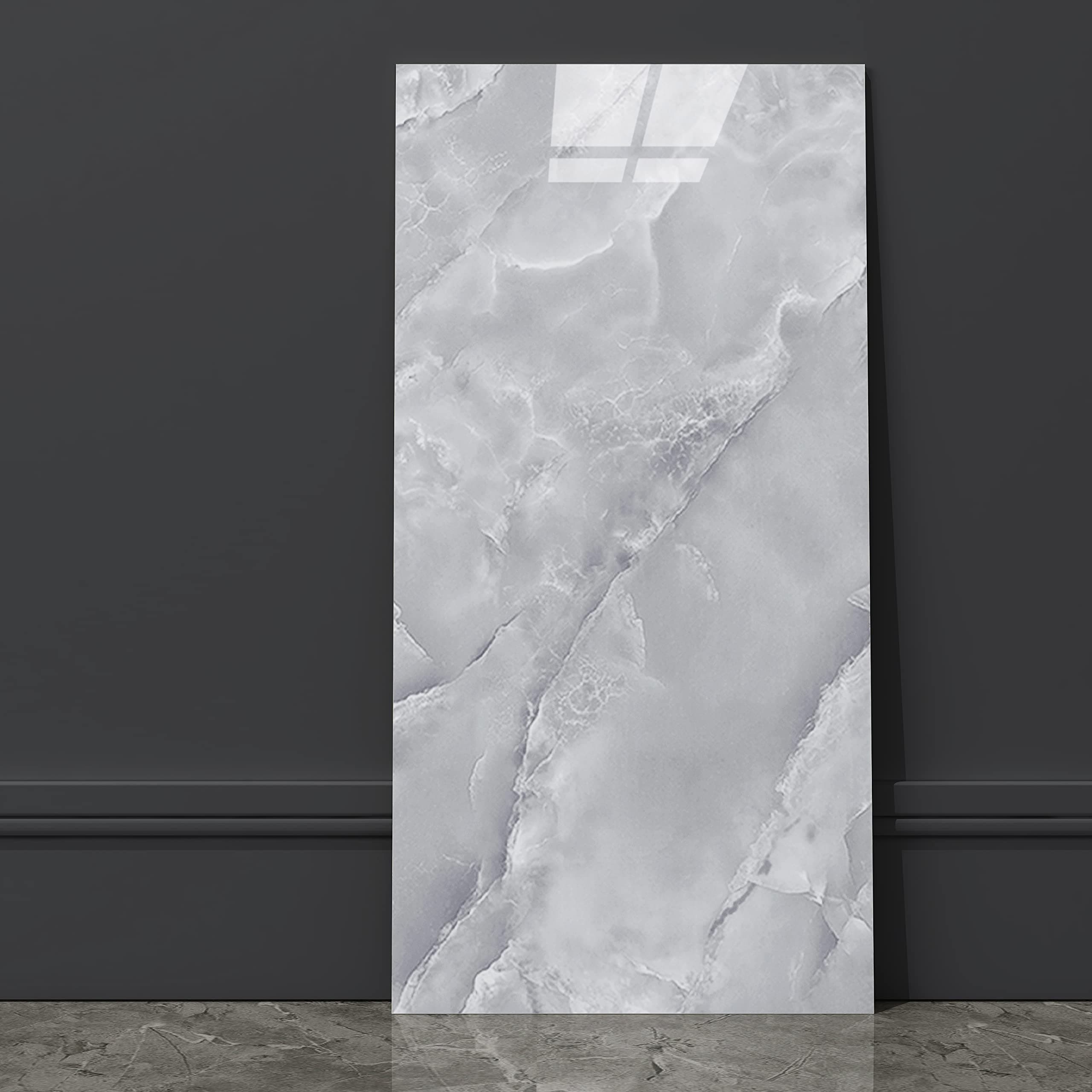 Panneaux muraux autocollants Grace Baltic, élastiques, gris marbre, décoration murale, épaisseur 2 mm, 1,08 m², parfait