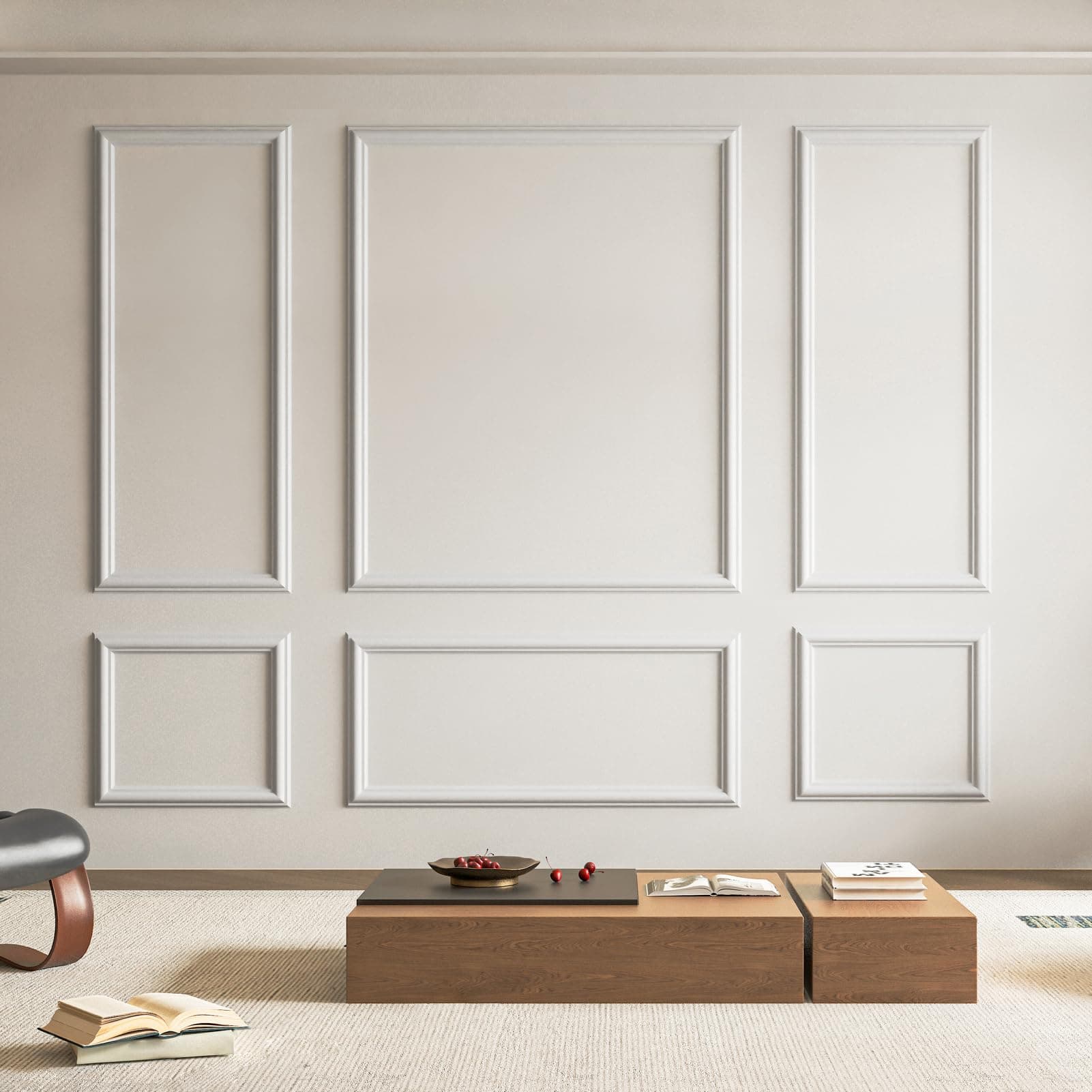 Art3d lot de 6 moulures murales prédécoupées - parfait pour la décoration murale intérieure - facile à installer avec de