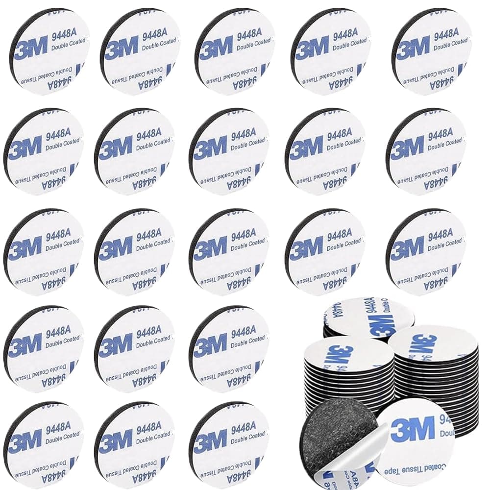 RHQFDM Double Face Extra Fort Mousse 3M Imperméables Éléments de Fixation Maison Noir Ronde Autocollants pour DIY Sols M