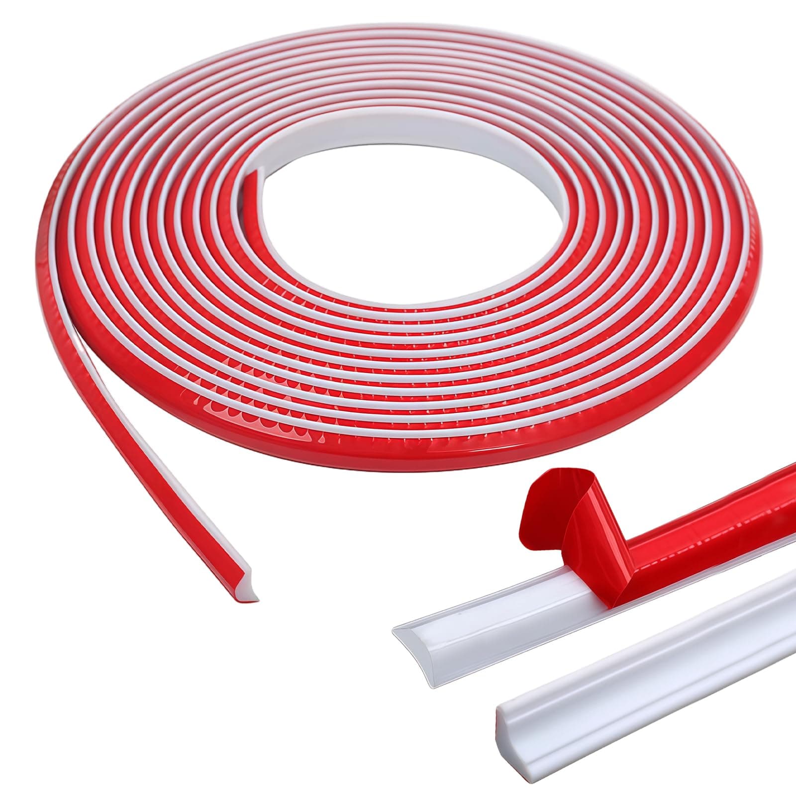 Moulure Décorative Flexible Blanc 5 Mètres Cuisine Salle de Bain Autocollante ÉléganteTransition Murale TPE